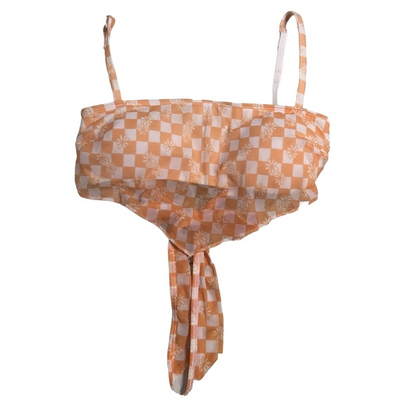 Gilly Hicks Tops - Hollister Orange Patterned Crop Top